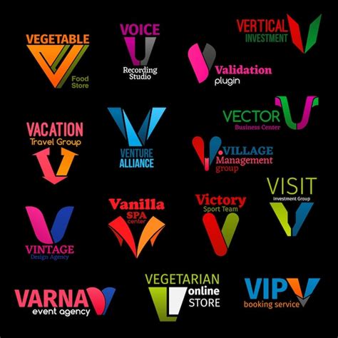 Premium Vector Corporate Identity Letter V Company Symbols