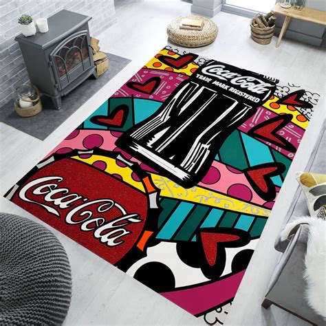 Coca Cola Party Rug Retro Cokerug Coke Rug Noel Rug Retro Coke Rug New