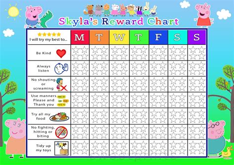 Personalised Good Behaviour Reward Chart Star Chart Routine Etsy Ireland