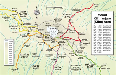 Kilimanjaro Mountain Map