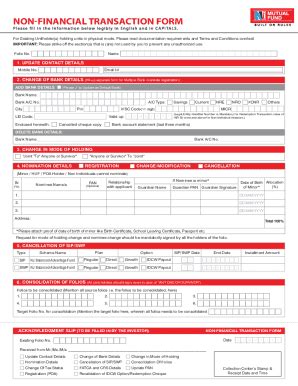 Fillable Online Non Financial Transaction Form 28 Oct Copy Fax Email