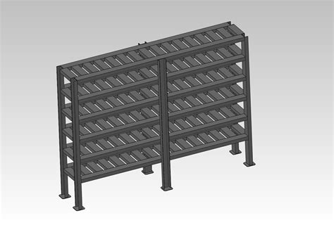Стеллаж 2.03х0.4х1.5 м - Чертежи, 3D Модели, Проекты, Металлоконструкции