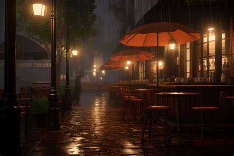 Coffee Shop Rainy Day Illuminated Free Photo Rawpixel