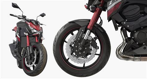 3d Motorcycle Kawasaki Z800 Red Turbosquid 1163444