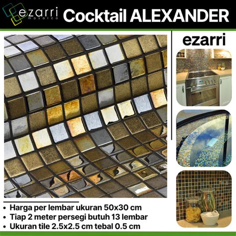 Jual Keramik Mozaik Mosaic Mosaik Ezarri Cocktail Alexander Buatan