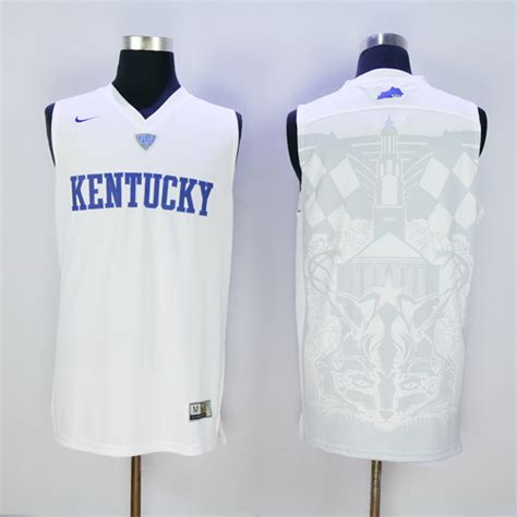 Men's Kentucky Wildcats #11 John Wall White 2016 College Basketball ...