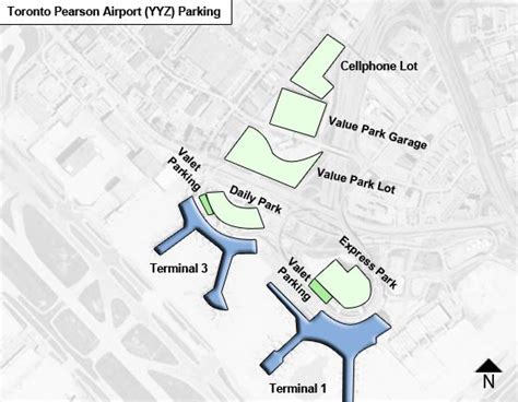 Pearson Terminal 3 Parking Map