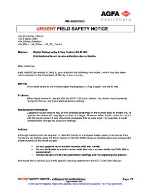 Safety Notice Template Fill Online Printable Fillable Blank