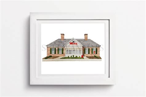 Wawa: Watercolor Wawa Painting, Custom Restaurant Art, Custom Art House ...