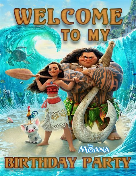 Free Printable Moana Birthday Cards Free Printable