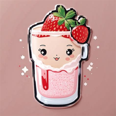 Premium Photo Kawaii Drinking Sticker Cute Juice