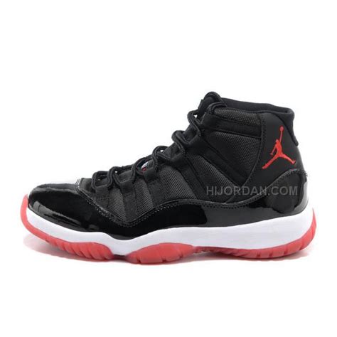 Women Air Jordan 11 Bred Black And Varsity Redwhite Shoes 545 Air