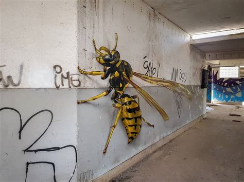 Impressive large scale murals of giant insects by Sérgio Odeith