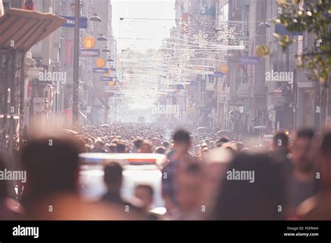 People Crowd Walking On Street Stock Photo Alamy