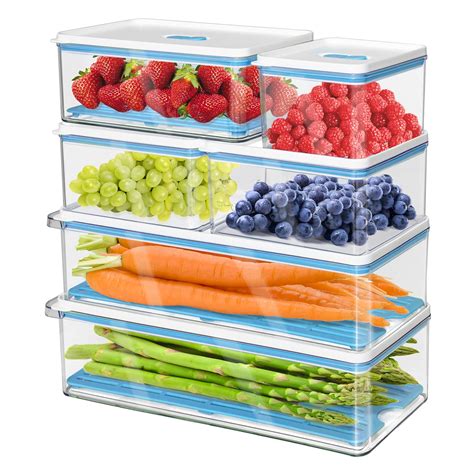 Buy Minesign 6 Pack Stackable Fridge Organizers And Storage Clear