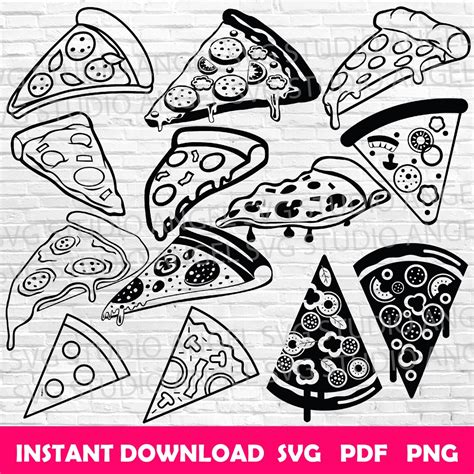 Pizza Slice Svg Pizza Slice Cricut Svg Pizza Cricut Svg Pizza Etsy Uk