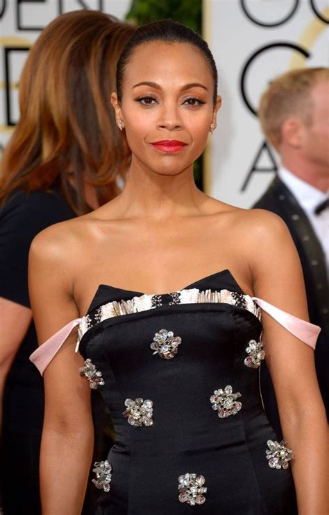 Zoe Saldana Golden Globes 2014 Zoe Saldana Women Strapless Top