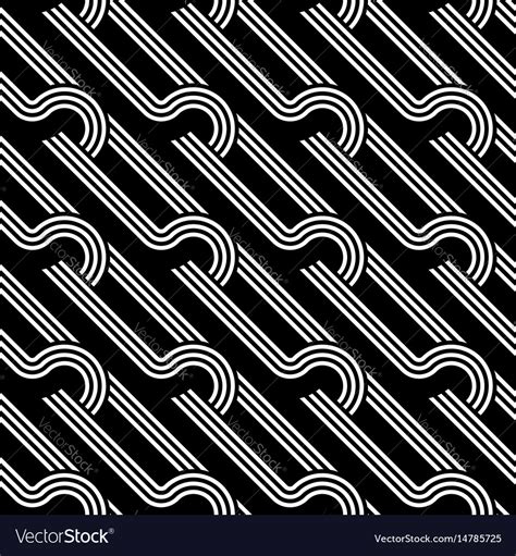 Design seamless monochrome interlaced pattern Vector Image