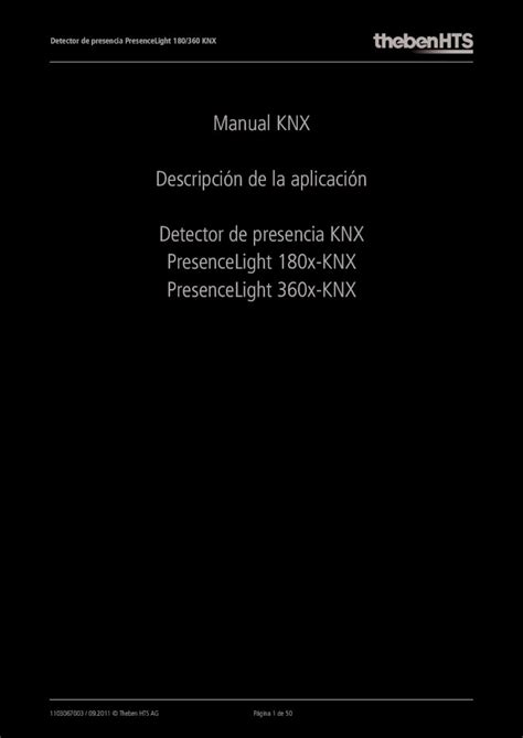 Pdf Manual Knx Descripci N De La Aplicaci N Detector De Theben