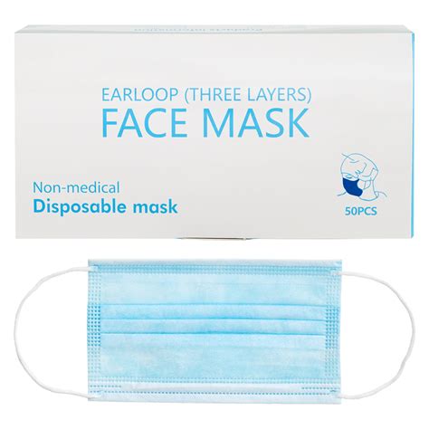 Disposable 3 Ply Face Masks 50ct Health Fast Delivery By App Or Online