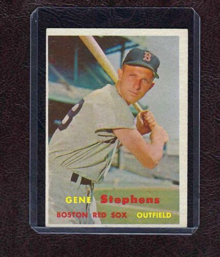 1957 Topps Baseball Card 217 Gene Stephens Boston Red Sox EX EBay