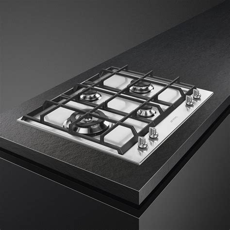 Smeg PX164L 60cm Linea 4 Burner Gas Hob STAINLESS STEEL Appliance City