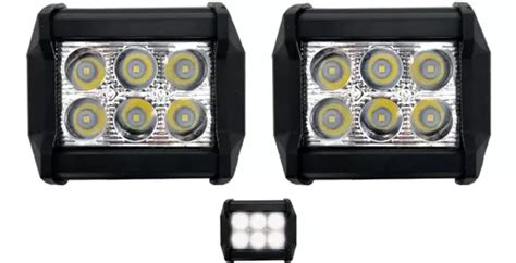 Faros 6 Led Par Tipo Concha Con Estrobo