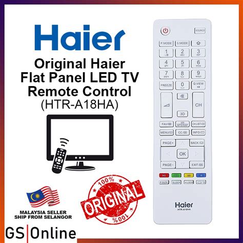 Original Haier Flat Panel Led Tv Remote Control Htr A Ha Shopee