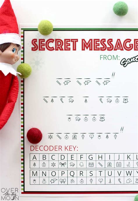 Secret Santa Message Printable Over The Big Moon