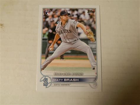 2022 Topps Update Rookie Debut Card Of Matt Brash Mariners EBay