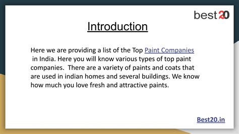 Ppt Top Paints Company In India Powerpoint Presentation Free