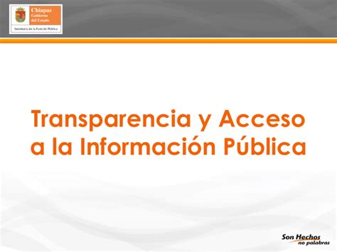 Transparencia Y Acceso A La Informaci N P Blica