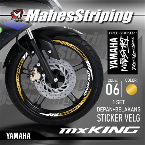 Mahes Striping Stiker Cutting Sticker Velg Yamaha Jupiter MX KING 150