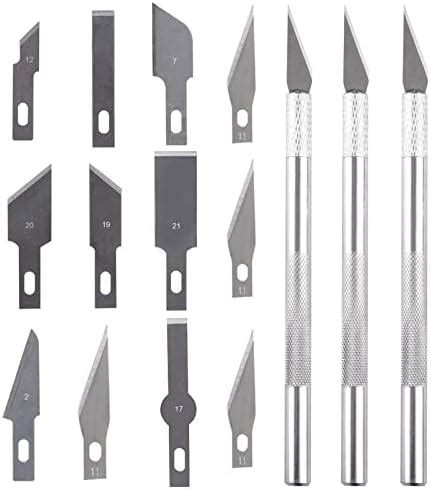 MulWark 16 Piece Precision Hobby Knife Set Exacto Knife Set For