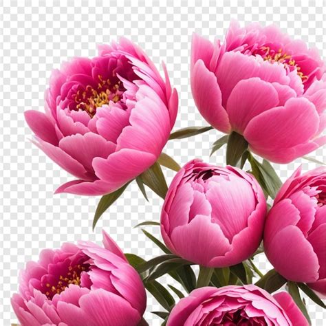 Premium PSD Peony Flower Isolated On Transparent Background