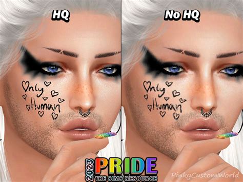 The Sims Resource Pride 2023 Only Human Glitter V2 Brow Scar