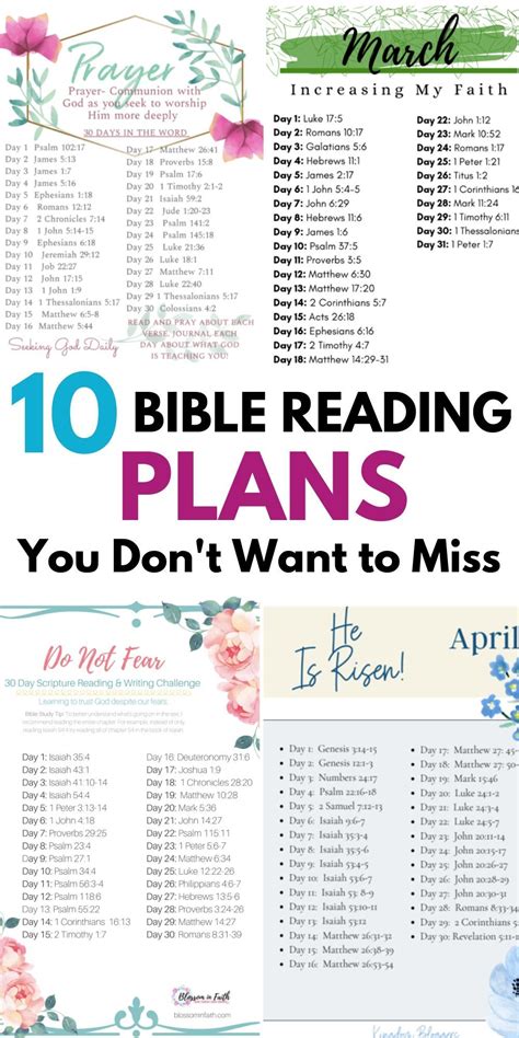 Monthly bible reading plans – Artofit