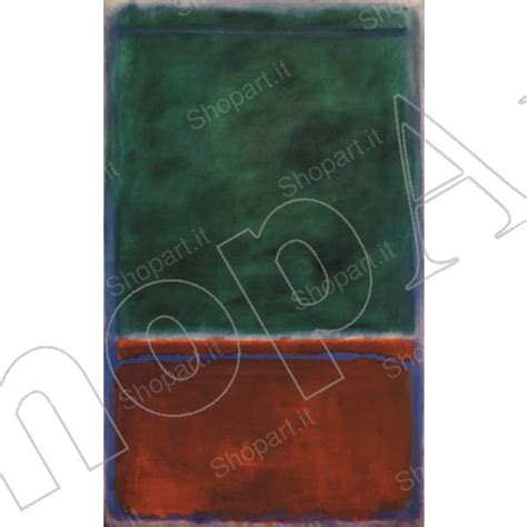 Mark Rothko Green And Maroon Quadro Stampa Su Tela Poster Tavola