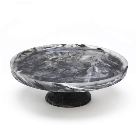 Resin Footed Cake Stand Large Matterns Floral