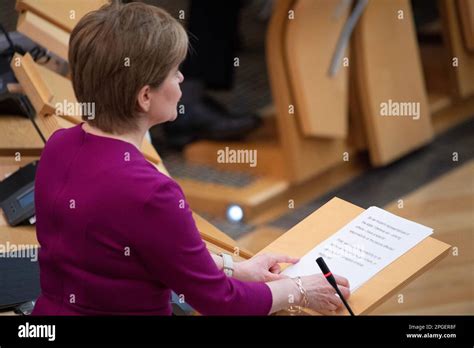 Edinburgh Scotland Uk March Pictured Nicola Sturgeon Msp