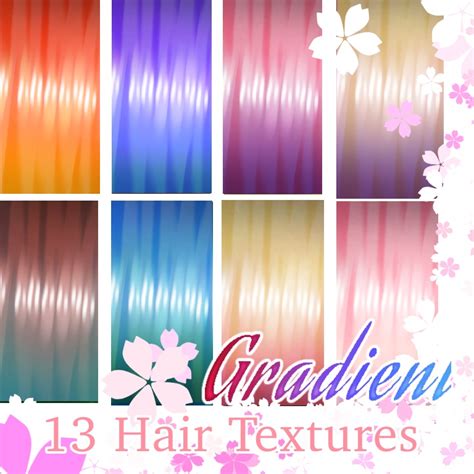 Free 13 Vroid Gradient Hair Textures By Krzypczak ༺♡༻ Daisies