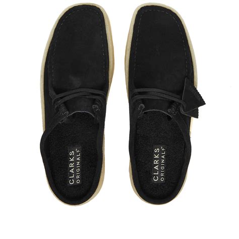 Clarks Lined Wallabee Cup Mule Black Suede End Gb