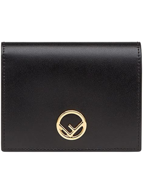 FENDI F Is Fendi Folding Wallet Black MODES