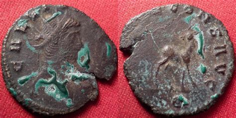 Gallienus Ae Antoninianus Dianae Cons Avg Stag Walking Right Head