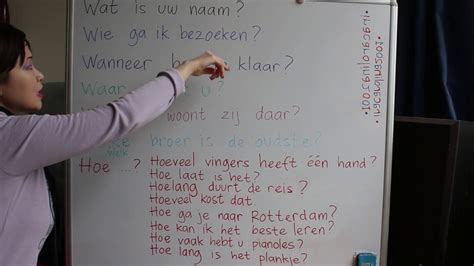 LEARN DUTCH LANGUAGE NETHERLANDS IN ENGLISH 60 WHAT WHO WHOM WHEN