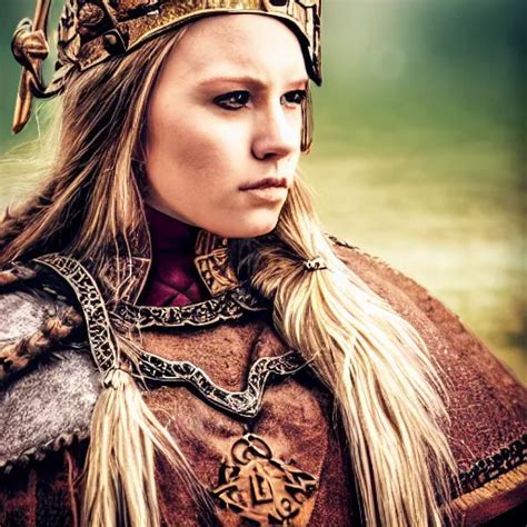 Beautiful Viking Queen With Ornate Cloak Highly Stable Diffusion