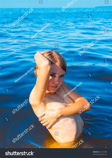 Nude Girl Sea Water Stock Photo Shutterstock