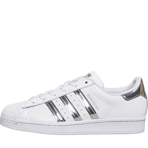 Buy Adidas Originals Womens Superstar Trainers Footwear White Silver