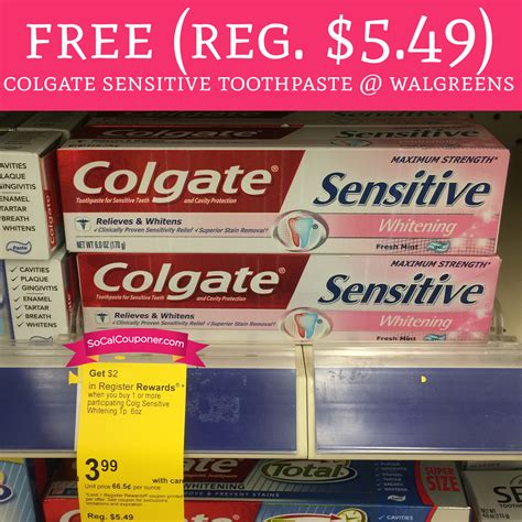 FREE Regular Colgate Sensitive Toothpaste Walgreens Deal Hunting Babe