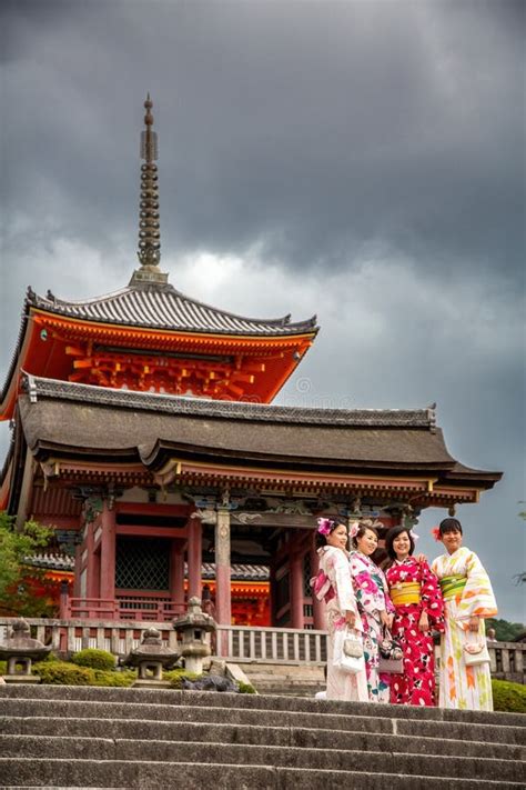 Kyoto Japan June Tourists Dress As Geisha To Sight See In